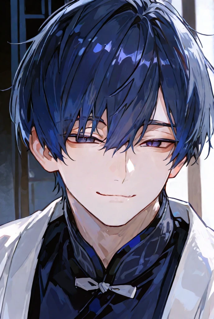 masterpiece, aoi-Odisann a man in japanese clothing, cabin, ((1boy)), blue_eyes, very short hair, japanese_clothes, looking_at_viewer, male_focus, open_mouth, smile, solo, upper_body, dynamic shot, <hypernet:myhands_22k:0.75> <lora:Aoi-Odisann:0.75>