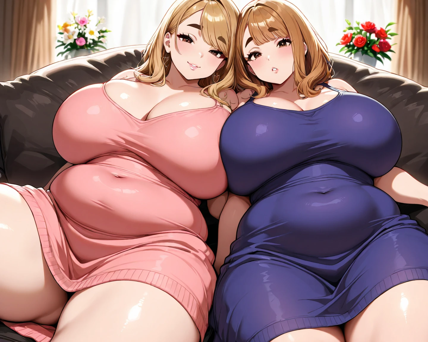 Namorada, sentado no alto-falante, Curved, muito gorda, quadris largos, enorme, coxas grossas e macias, muito gordo flabby arms, Realistic lighting, alto detalhe, Rosto detalhado, sombreamento realista, rolos de gordura, tamanho enorme, seios gigantescos e enormes transbordando de gordura, decote enorme, pesado, mais tamanho, everything is fat, textura macia, lindos olhos grandes, semi-realista, dynamic angle, pattern clothes, muito gorda, SSBBW, fat arms, very fat