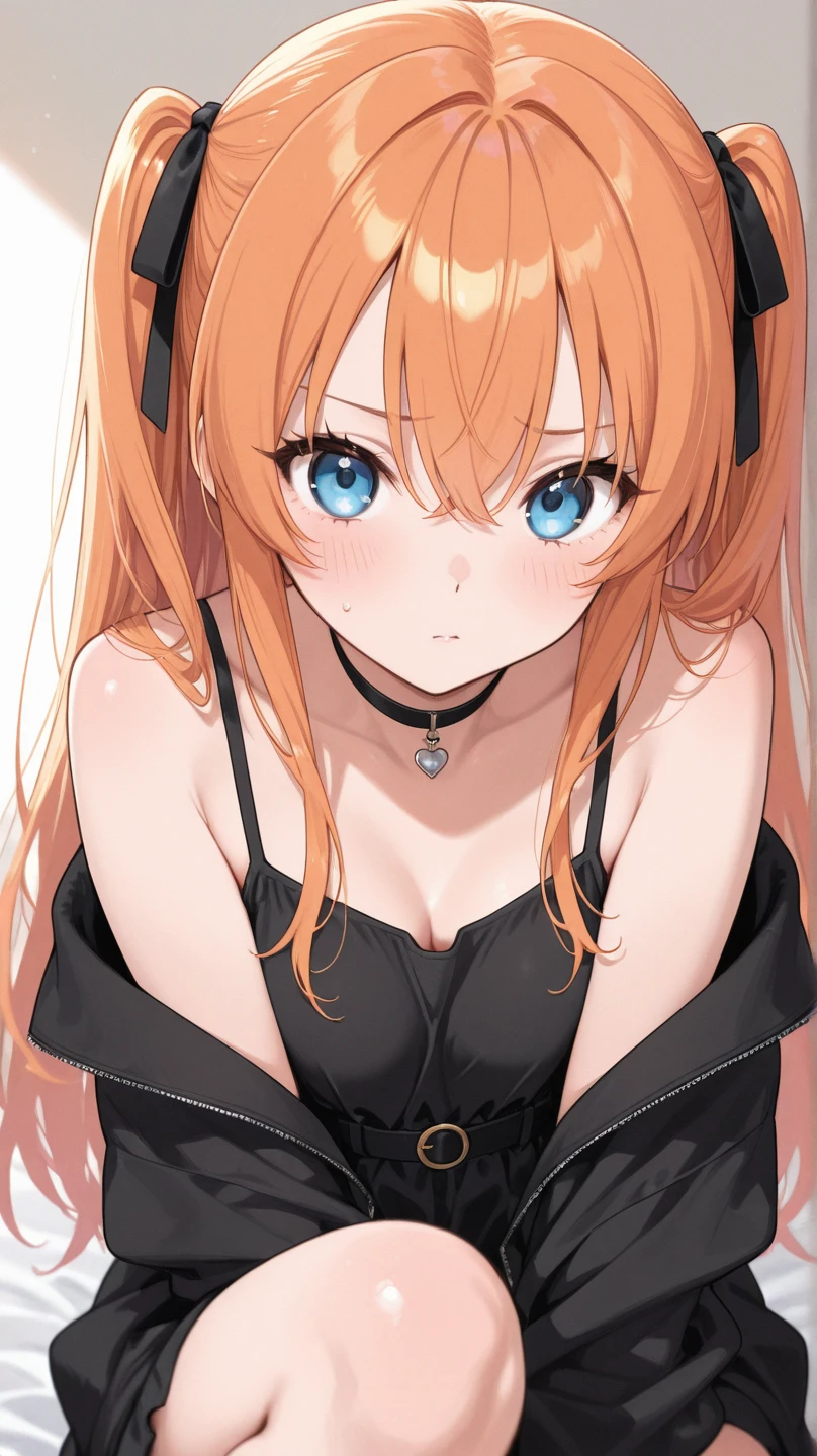 anime style, model shoot style, (upper body) photo of a ((little girl:1.6)), (1girl, young girl, small body), (orange hair, long hair:1.3), (black dress),
((pretty  face: 1.7, perfect face:1.5)), (best quality:1.5, hyperrealistic:1.5, photorealistic:1.4, Madly detailed CG unity 8k wallpaper:1.5,
masterpiece:1.3, Madly detailed photo:1.2), (hyper-realistic lifelike texture:1.4, realistic eyes:1.2), (octane render, unreal engine 5),
( of light and shadow:1.5, deep shadow:1.5), (sony a7, 50 mm, film grain:1.5, 4K UHD HDR),
(photo by lee jeffries, Greg Rutkowski and Magali Villanueva)