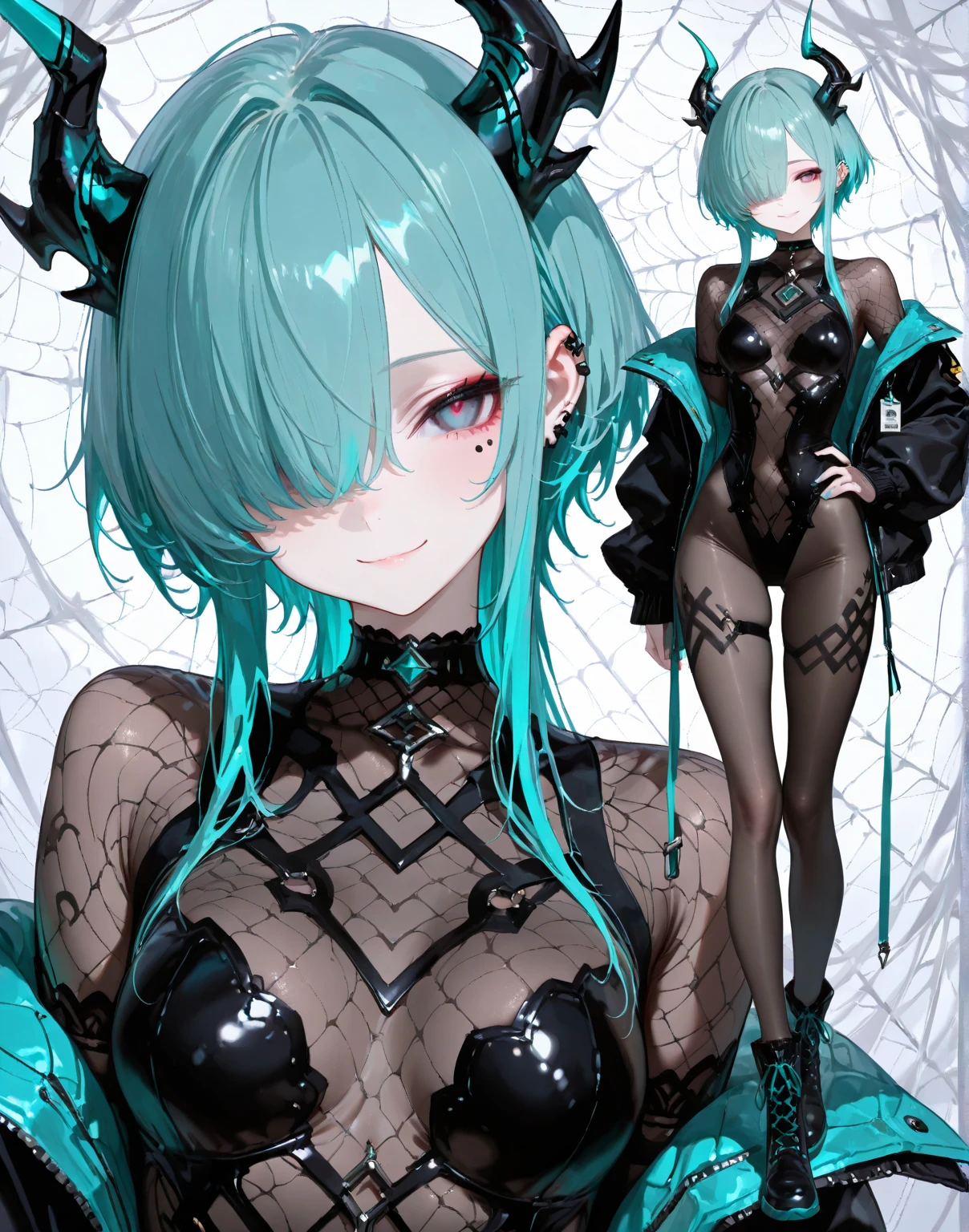 SailorNeptune. Ahegao. saliva, saliva trail. Showing tongue。Forehead. dark Forehead tiara. black eye mask. bat motif eye mask. black headphone