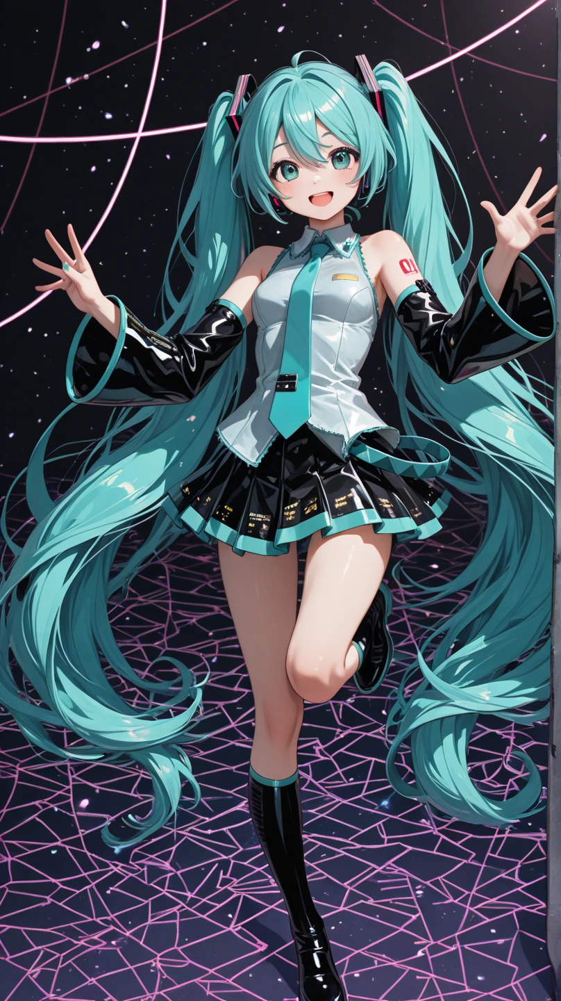 Anime girl with blue hair and a white hat posing for a photo., Anime 2d style, animated style 4 k, bright blue, 4k anime wallpaper, black and blue, anime girl with long hair., cyberpunk anime girl in hoodie, cyberpunk anime girl, trend on artstation pixiv, animated style. 8k, Anime 2d, Popular on Pixiv, revealing clothing,Stylish image of a woman in black uniform and black coach cap., designer black plus symbol in the middle of the hat, black designer short skirt, long sexy legs, big , white heels, striking pose, ultra high definition, ultra resolution quality, Best Quality, masterpiece, great sexy body, ultra high definition quality, better resolution, 4k, ultra 4k hd, 8k, ultra 8k hd, 8k hd