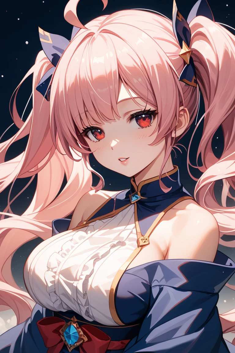 cherryblossom、sky at night、Floating crescent moon、Dark clouds、aurora、Dawn is near