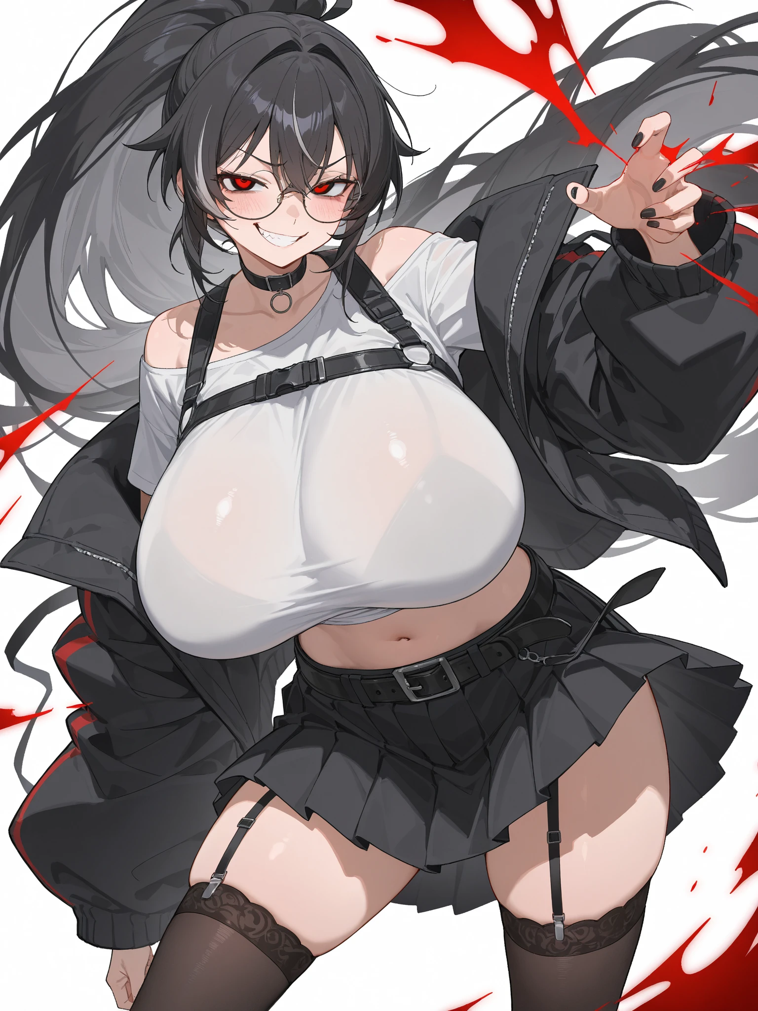 ((masterpiece)), ((best quality)), ((grotesque and splatter)), beautiful girl, curvy, tall, exposed belly, belly button, big breasts, femdom, slaughter, bloody white dress, Blood on the body, Bloody, Blood on the belly button, Blood on the belly, Blood on the breasts, tall, bloody knife, bloody sword, bloody belly, war, fight, kill, Behead, shot from below, POV from fallen enemies, sensual, Blood on the breasts, smile, spattered by much blood, having a big bloody sword, reflecting blood on the whole body, looking down on me, massaging breasts, getting excited sexially, kill everyone, blood splatter, cruel, background with battlefield, cut off head of man, holding a severed head