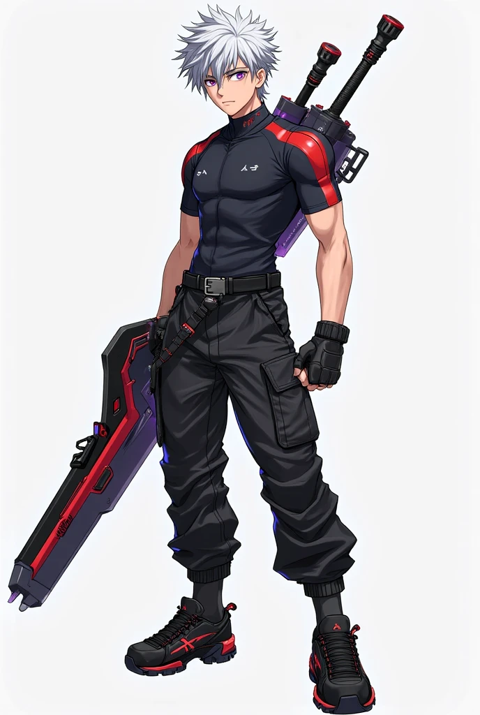masterpiece, best quality, 1 man, adult, handsome, tall and muscular face, broad shoulders, finely detailed eyes and detailed face, 8k CG unit wallpaper extremely detailed, intricate details, intricate details, very short red hair, recess, grunge, serious expression, big arms, dark, old leather jacket, white t-shirt, medieval dark leg armor pants,  neon motion flow, bright lights, Grenade Launcher weapon, bright white energy streams of lights, rim lighting, sf, Apocalypse, from above, depth of field
