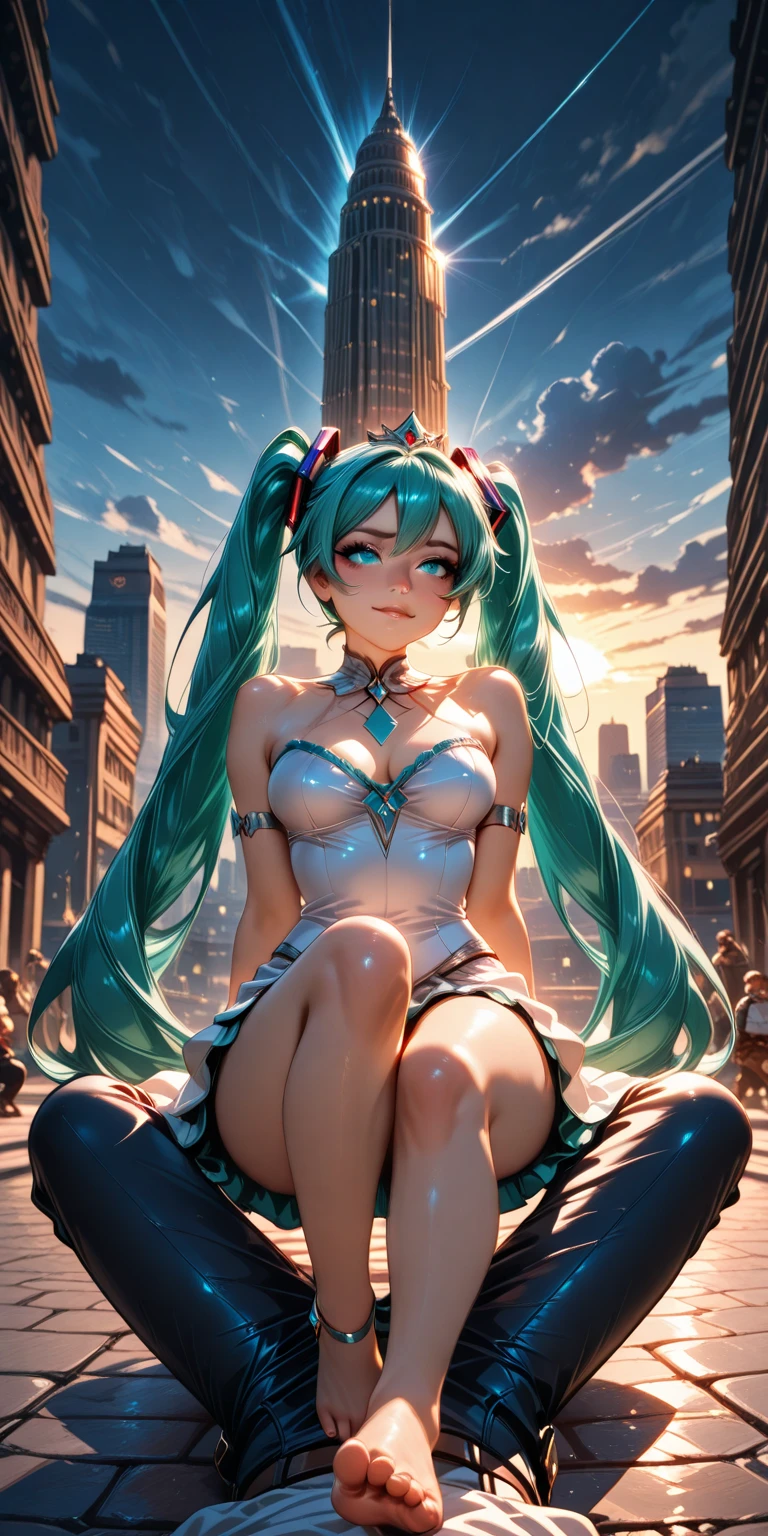 aria blaze from my little pony ,aria blaze as a girl ,(((twintail hair))) , (((bare belly))) ,(((dark night))) , (((stand on the rooftop hand behind head ))) ,(((wear erotic sheer lace transparent maid revealing dress))) ,(((erotic))) , (((lust in her face))) , (((wicked smile))) , (((wear pink panties))) ,feet ,(((bare belly))) , upper body is visible , (((sexy pose))) , (((sexy face))), bracelets , big breasts , lush breasts , Bulky Breasts , voluminous breasts ,(((look at to viewer))) , (((eye contact))), (((high quality))) , detailed , realistic ,(((close view))),(((upskirt view)))