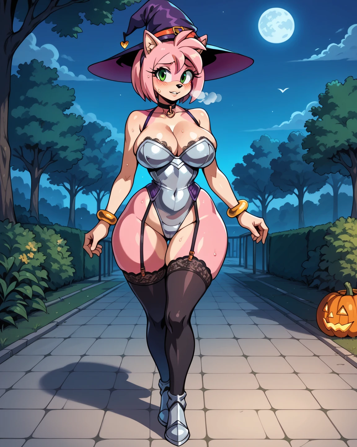 Prompt: ,score_9, score_8_up, score_7_up, score_6_up, score_5_up, score_4_up, BREAK, source_anime,1girl, mina ashido, my hero academia style my hero academia,,shibari rope, nude, pussy, ball gag, night time, exhibitionism, starry sky, moon, bedroom eyes, walking outside, sidewalk, cityscape