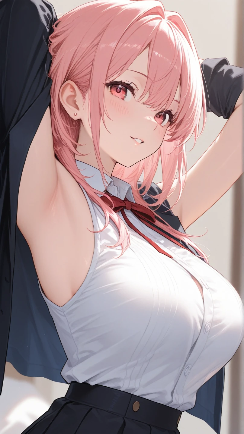 Acme Face、、(breasts out1:5)、nsfw、show off breasts、nose blush、sweat、1 boy、bitch、POV shooter、Chest grab、blush、Embarrassed look、saliva、1 boy、POV shooter、Chest grab、Small breasts、手でhide、skill、、hide、Black Skirt、、blush、、Embarrassed look、Japanese、Black Skirt、ahegao、No bra、Light cream colored hair、Short Hair、Red eyes、blush、、Perfect hands、Fine hand、Inside the train、、Good hands、