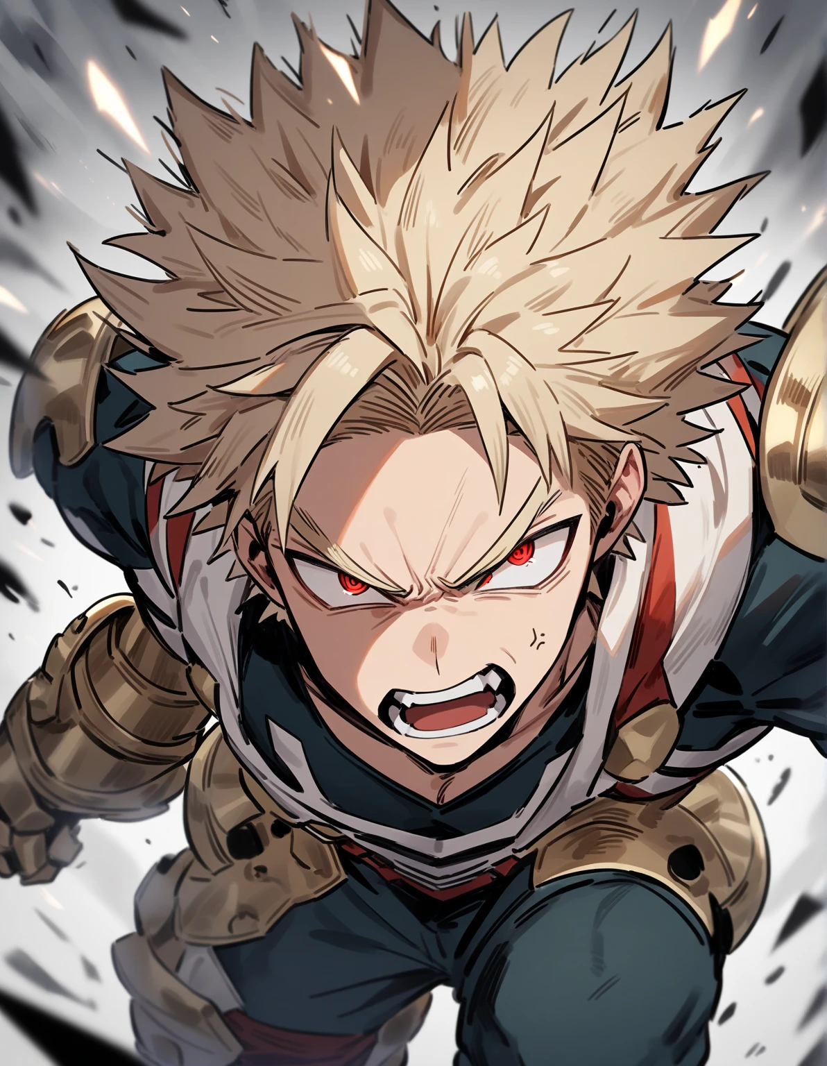 A young boy with devil-like wings is wearing a hero suit,Mouth wide open with expression of pain,Sweating and drooling profusely,Semen dripping from his huge erect penis,A strong, well-trained body like a bodybuilder,A large amount of ,Orgy,self-sucking,Bakugou