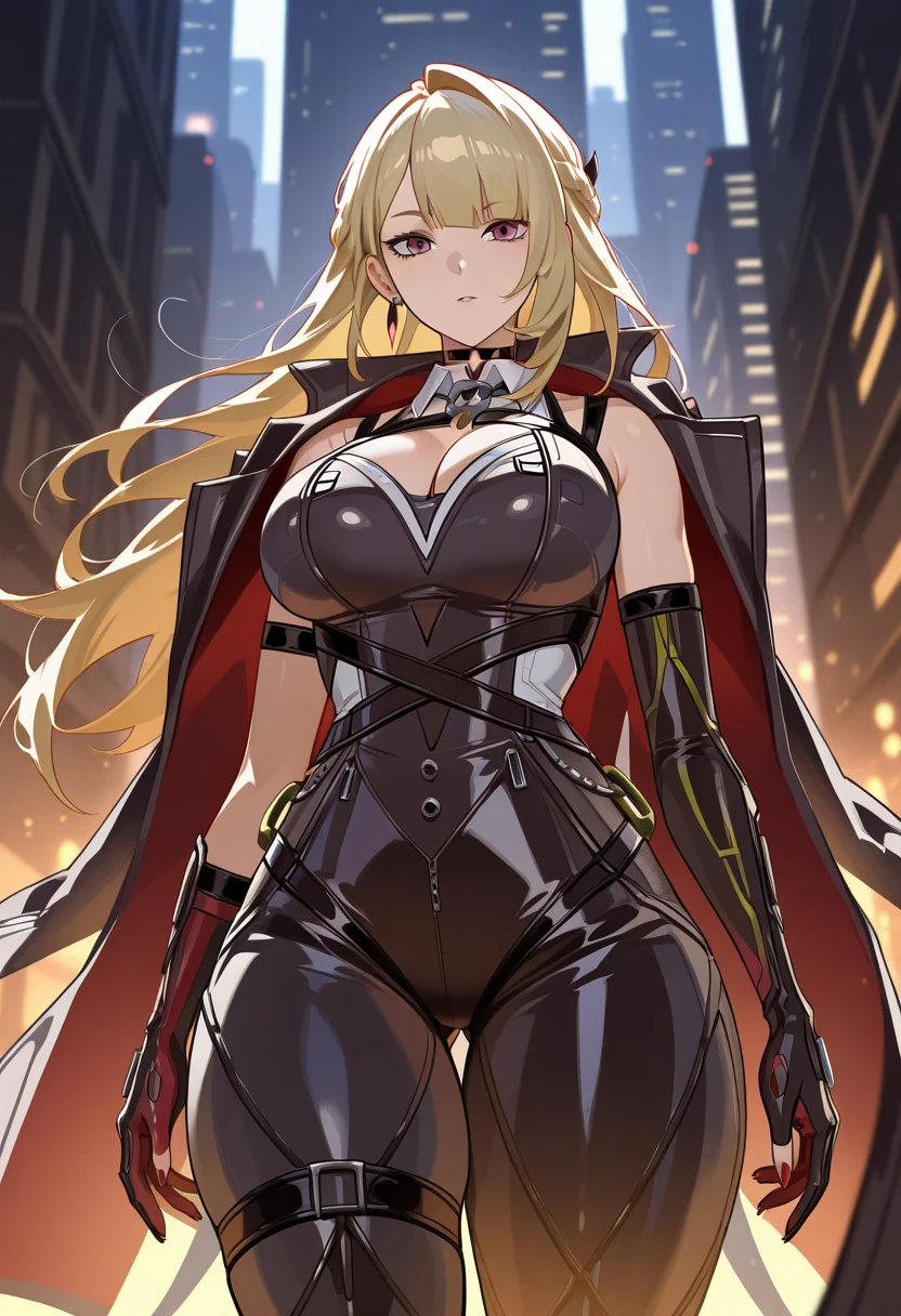 1girl,Alicia Viewsrtream,red lips,red impossible clothes,red elbow gloves,red thigh boots,cape,incredibly absurdres,Volumetric Lighting,moody lighting,thighs,anime,hetero,outstretched arm, hand on hip, best quality:1.4, intricate details, sharp focus, highres, eleborate atmosphere:0.90, 8K, 4K, UHD, 32k UHD resolution, realistic photo, professional photography, Ultra Detailed 8K CG, ultra high res, High quality texture, High quality shadows, vivid colors, HDR, palace, windows, day people, panoramic view,