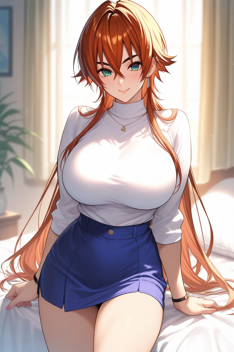 ((masterpiece, best quality)),8k,indoor ,1yae miko,mouth_hold,(white shirt:1.2) ,looking at viewer,slim waist,black bra, use pantyhose, open mouth, stick out her tongue out at viewers