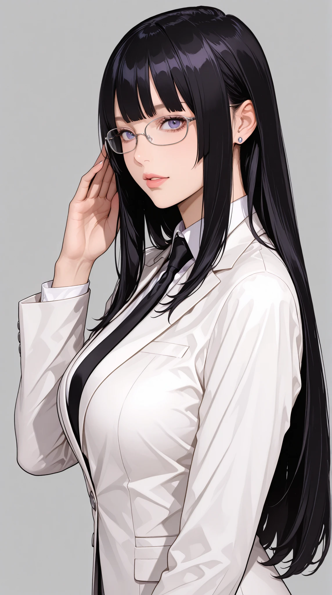 tmasterpiece,Best quality,1girl,black long hair,Mature and intellectual lady,beautiful