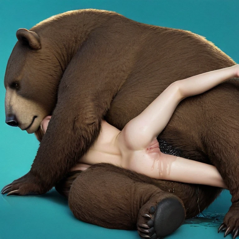 (by bear),realistic,penis juice,(((penis juice:1.3))),masterpiece, best quality,beautiful,16k,distinct,best aesthetic,((male feral bear)), (lickingoral), ((pov fellatio)), ((oral)),((erection humanoid penis)), ((brown fur, humanoid penis)),BREAK, ((sucking penis)), ((looking at viewer)), BREAK, (best quality, 4k, hdr, detailed), ((ground, in Forest, light particles)), BREAK, (best quality, high quality:1.4),amazing, flat colors, ((dark, shaded)), BREAK,((human on feral bear)),