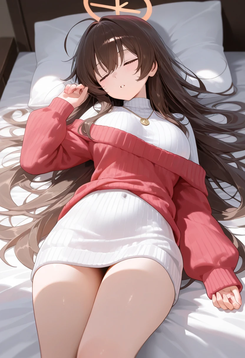 Masterpiece、top-quality、woman 1、ultra-detailliert、yor forger 　A dark-haired　White headband、耳Nipple Ring　Red knitwear、off-shoulder knit　Soft thighs、vaginal、cunt、clit、Semen、Female genitals　Boldly open legs、Normal bit、SEX、play sex、ssex、insertion、Insert Finger、Vaginal insertion、Sperm、large amount of sperm、Sperm drenched　Hand masturbation、femaleejaculation、Ejaculate hard、Intense Sex、Vigorously inserted、cum shots　bedsheet