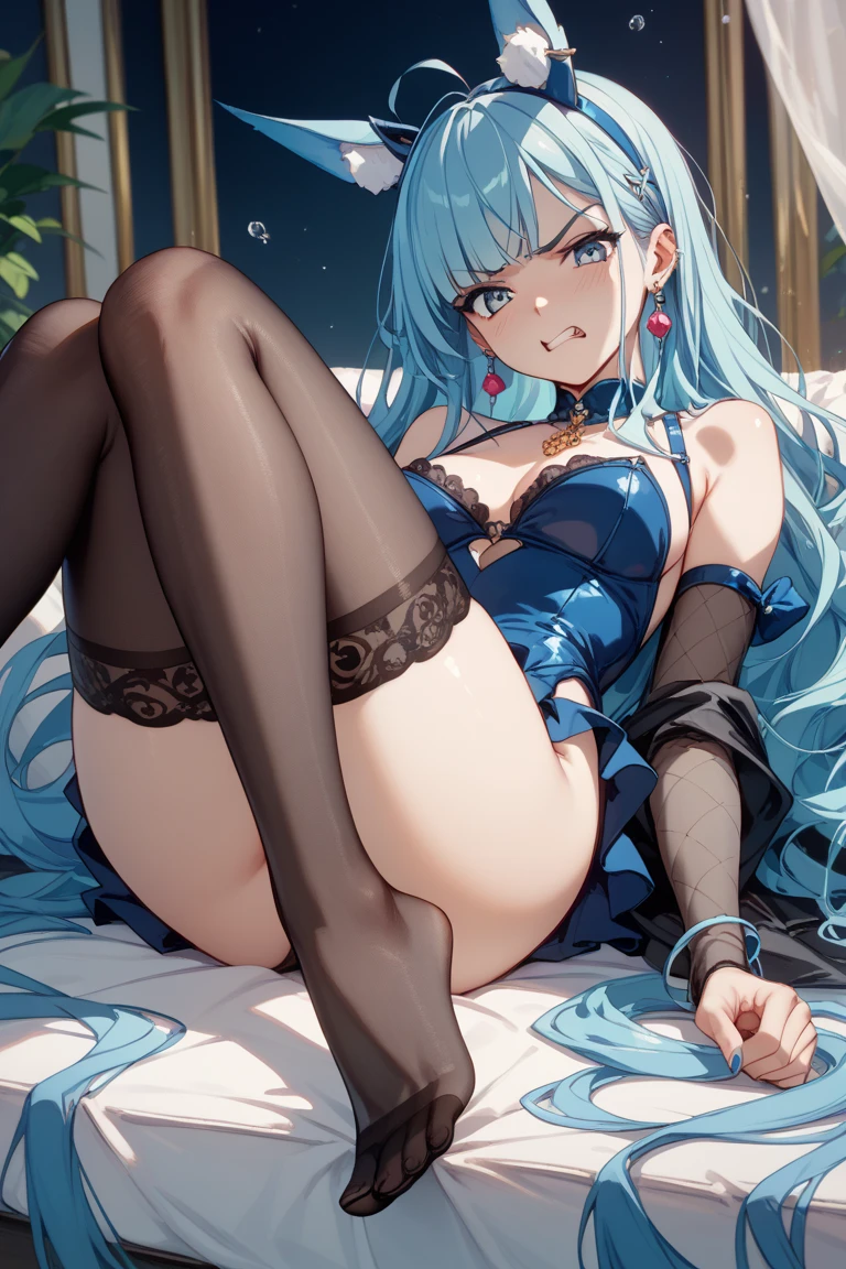 gorgeous blue hair,age wife,Bigchest,Real-time 2D images