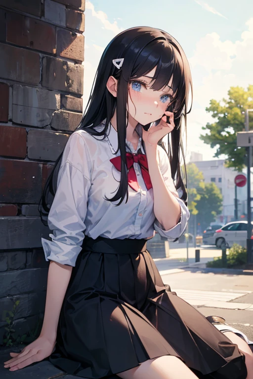 (masterpiece:1.1), (Highest quality:1.1), One girl, Lock, Against the wall, prison,