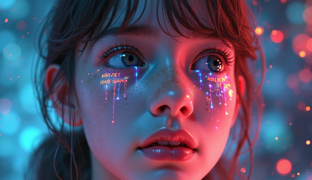 imagem arafed de uma menina com um penteado rosa, little girl with magical powers, painting digital adorable, Arte digital realista 4K, Arte digital realista 4K, Retrato VFX altamente detalhado, retrato da menina de glowwave, Arte digital alucinante, 4k symmetrical portrait, 4k symmetrical portrait, Arte digital alucinante, arte digital 4k inquietante