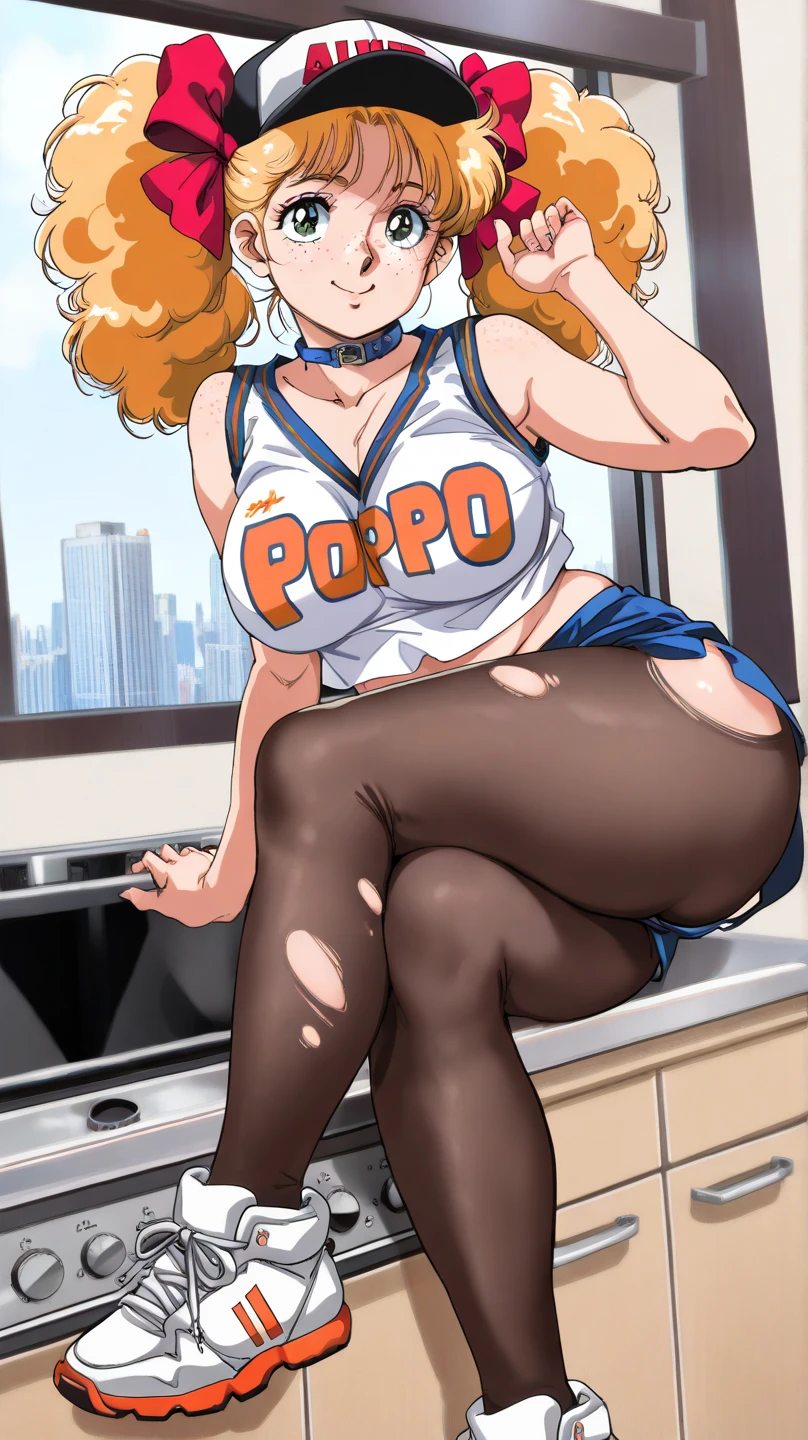HD, solo, 1female, wendy's, pale skin , ed dress, stripll sleeves, red hair, twin braids, sexy body,l and skinny, farting, massive fart, yellow smoke rising, relieved face, bend over, smiling, clenching teeth, blush, alone in a food court, customers around, heart signs