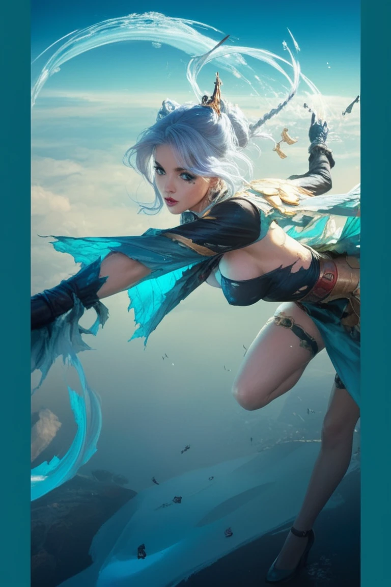 Powder blue hair,beautife,standup,high resolutions --auto
