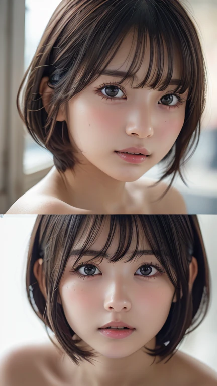 brightexpression、photorealistic stick:1.32、highest quality、超A high resolution、Photos of the most beautiful Japan girls、cute and beautiful face details、small face、(Pueros face_V1:0.008)、Beautiful bangs、14 years old、Brilliant white skin、hair gets tangled in face、Bangs that reach down to the face、bangs、hair between eyes、super long hair、charming brown silky hair、bright、Clear light blue eyes shine charmingly、ample breasts、Dynamic poses highest quality、disorganized、((the cutest girl in the world))、Japanese、14 years oldの女の子、Cafe、((lace dress:1.3))、(half up hair:1.3)、(tie with a thin ribbon)、nice and cute、innocent smile、nice smile、cleavage、(big breasts:1.3)、ponytail、brown hair、thin waist、detailed beautiful eyes、face forward、Upper body、close up of face、Front view、