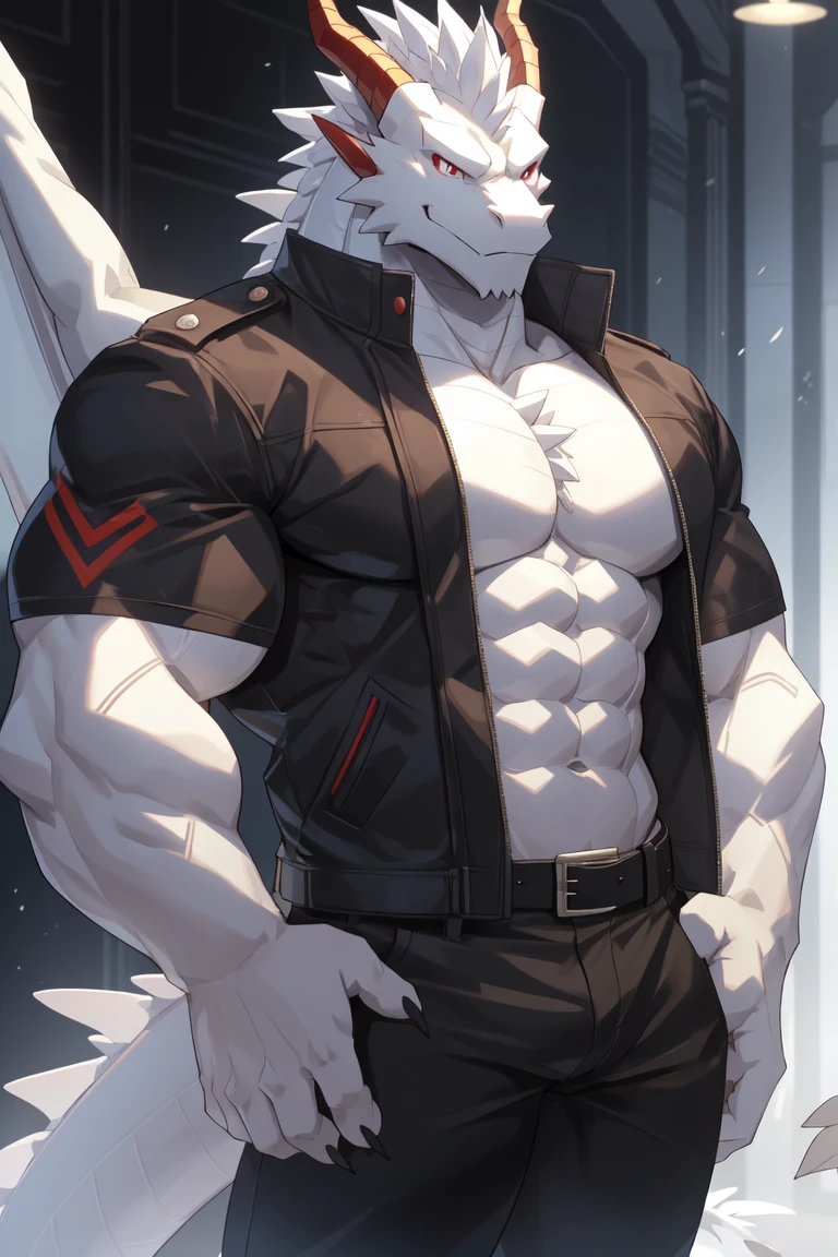 anime character with a big muscular body and a big fist, concept art by Okada Beisanjin, pixiv, furry art, muscular werewolf, muscular!!, super buff and cool, muscular!, muscular!!!, furry chest, gigachad muscular, fluffy chest, bursting with muscles, muscular! fantasy, big muscle, muscular! white, furry anime, sweaty abs