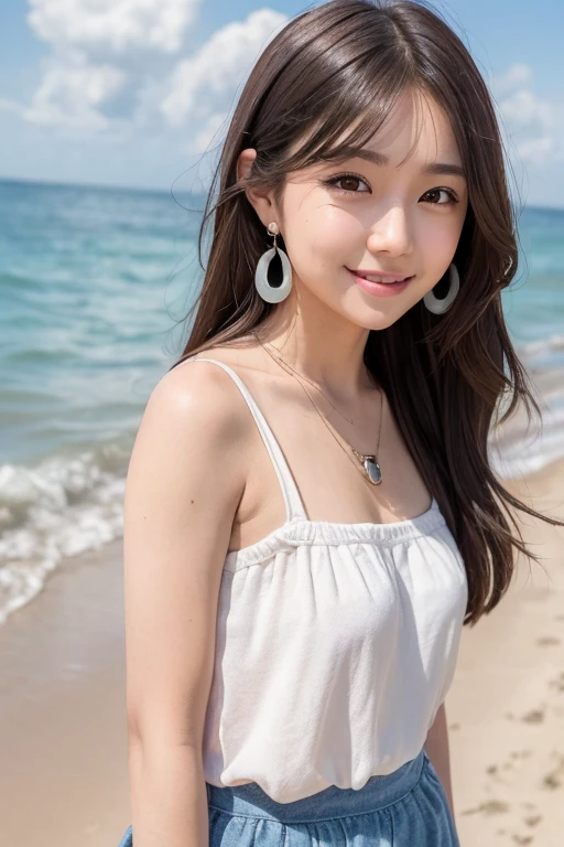 8K、having vaginal sex, full body, sea the background of、Neat and clean schoolgirl, petite person, See-through clothes, (slim, Small, Flat, Small), Twin-tailed, Photorealistic, detail, (Detailed skin texture:1.15), Ultra Detail, Wear sandals, delicate sexy collarbone, Smile, Super Detailed Face, Detailed lips, Detailed eyes, 15 years old girl、Delicate eyebrows、Little baby face、Professional Photography、watching at viewers、South Island Sea