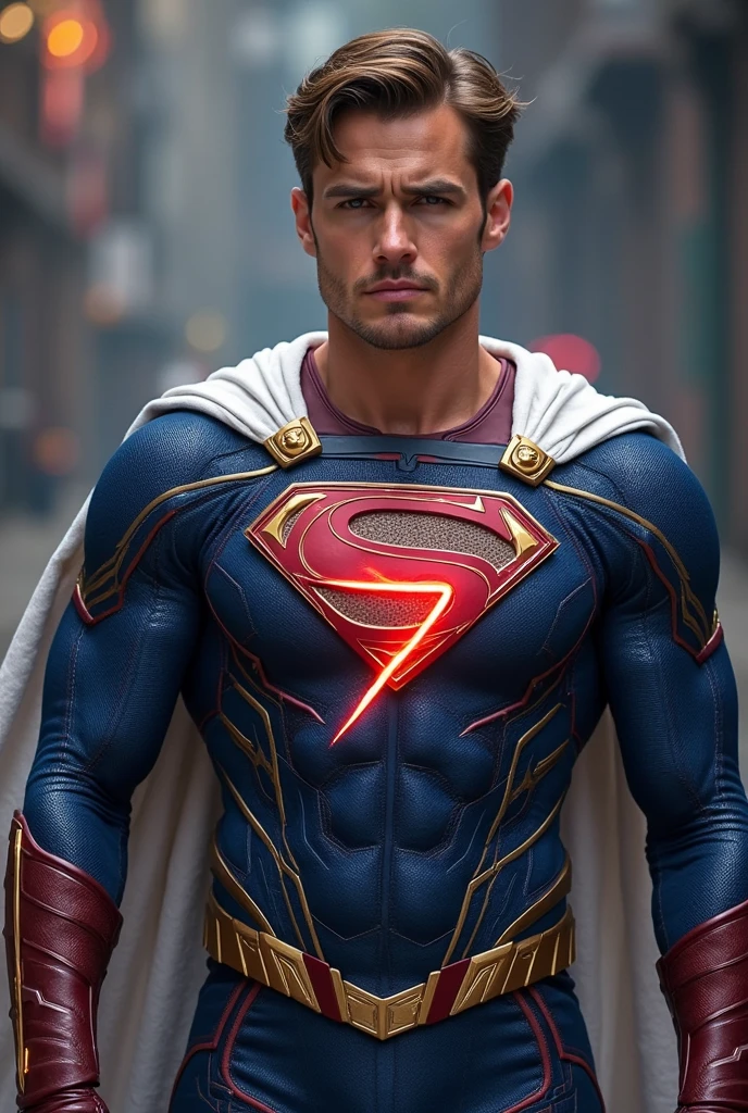 With a sense of grandeur, Tom Cruise aparece en la pantalla, ataviado con el legendario traje de Superman, brought to life in stunning 8K resolution. Scarlet and blue fabric perfectly covers his athletic figure, accentuating the ribbed muscles and subtle contours that define it. La capa ondeante cae en cascada en el aire, un emblema de fuerza y nobleza, mientras sus intensos ojos azules brillan con un compromiso inquebrantable con la justicia. Una sonrisa suave pero confiada adorna sus labios, un testimonio del valor inquebrantable que define al Hombre de Acero. Every nuance comes alive in vivid detail (cada pliegue de la tela, Every flash of light dancing over the iconic emblem) Rendered with astonishing precision in this high-definition cinematic presentation. La pantalla vibra con autenticidad mientras Tom Cruise encarna la esencia de Superman, permitiendo a la audiencia presenciar no solo un personaje, but a living, breathing embodiment of heroism in this mesmerizing and immersive visual experience..