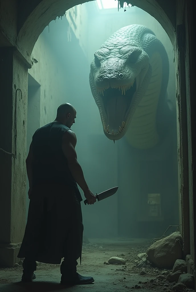 a man completely naked，The face is fierce and evil，bald，eyes closed，Raise your head，shower in bathroom，The body has six pack abs，Chest muscles，Strong body muscles，Transform into a black dragon in the shower，The black dragon has eight-pack abs，Chest muscles，Strong body muscles，black areola，nipple，The hands and feet have three claws，Dragon Wings