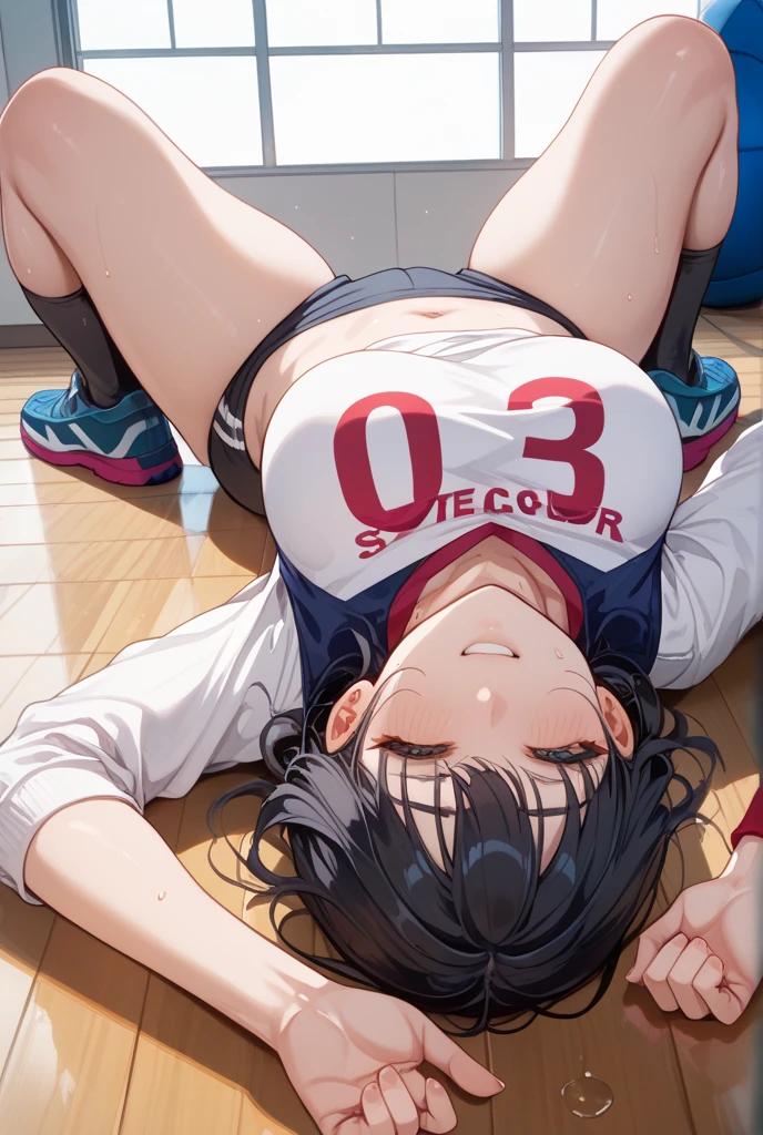 hokusai, short hair, bangs, hair ornament, (purple eyes:1.1), purple hair, flower, hair flower, hood, hair bun, single hair bun,
BREAK (blouse and long skirt:1.2),
BREAK (crotch rope walking:1.0), volleyball player, shiny skin, watching the view, seductive thighs, cameltoe, bare arms, bare hands, bottomless,
BREAK (masterpiece:1.2), best quality, high resolution, unity 8k wallpaper, (illustration:0.8), (beautiful detailed eyes:1.6), extremely detailed face, perfect lighting, extremely detailed CG, (perfect hands, perfect anatomy),