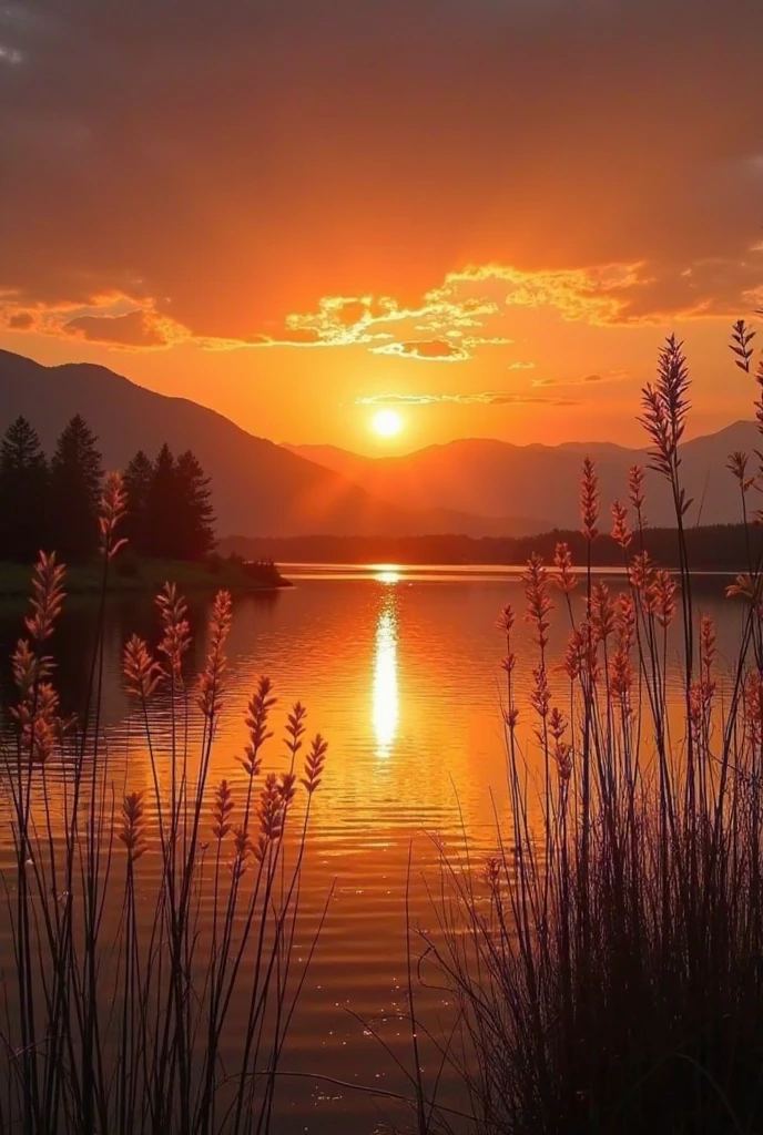 Sundown, Evening sunset, Distant landscapes, Realistic and rich colors, Gorgeous and high definition