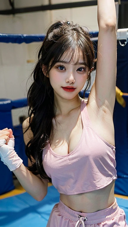 Asian、model、Black Hair、Long Hair、Big Breasts、Topless、Jersey、locker room、A woman lifting her clothes to reveal her breasts