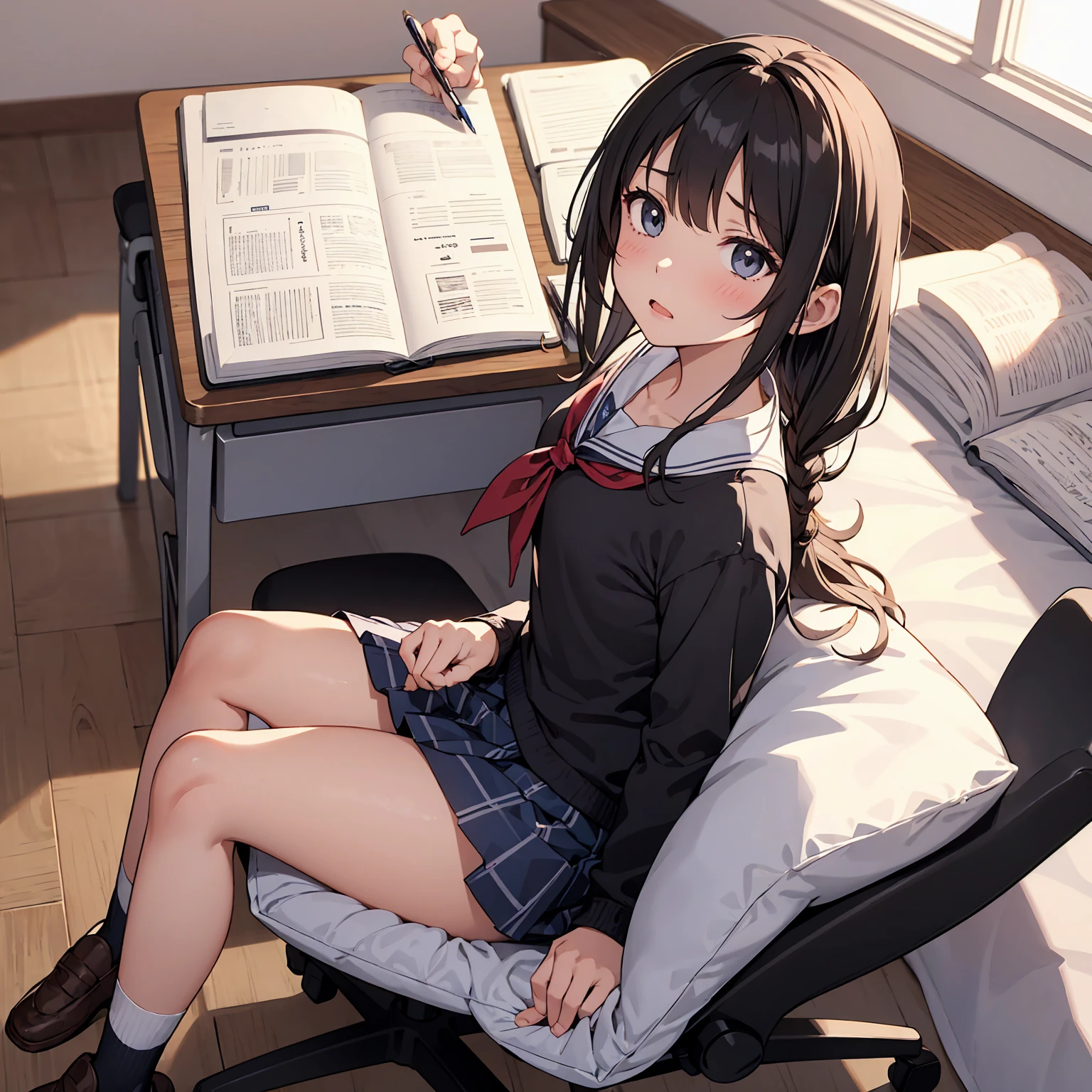 harems 13Year old girl Multiple girls are depicted 校服 blazers cardigan top-quality masterpiece 超A high resolution Huge Loose Socks