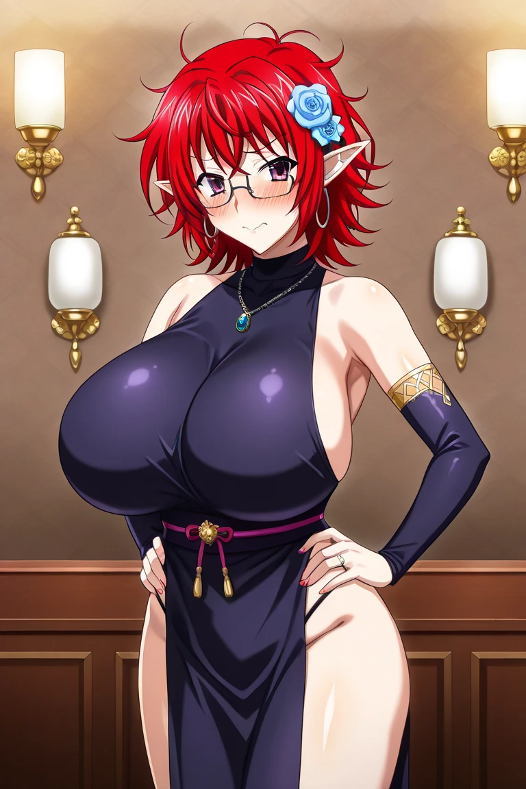 An anime-style artwork depicting Delva Celebrian from the game Youkoso Sukebe Elf no Mori E.
Tag: Delva Celebrian, anime, detailed eyes, detailed lips, dress, smiling expression, intense gaze, dynamic pose, indoor, palace, vibrant colors, digital art, high-resolution, professional quality, (gigantic breasts: 1.4), cleavage, huge , cowboy shot.