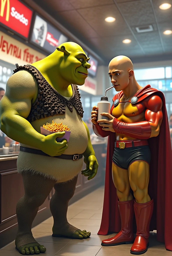 Shrek smoking with John Cena