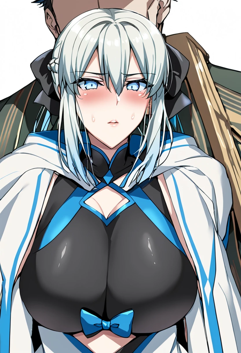 Naked, cream pie, medium breasts, , cum, missionary, military uniform, military cap