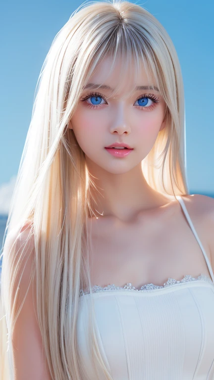 whip cream, marsh mallows, strawberries, shortcake, blonde bimbos, water parks, white sand beaches, black sand beaches, 36k resolution professional photography, hyperdetailed, bracsus art style, a very cute blonde woman loving whip cream,