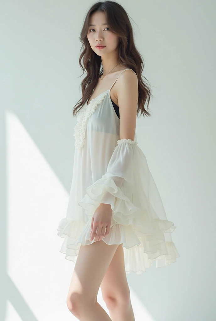 (((Full Body Shot)))、Tropical sandy beach、Standing posture、1girl、(Surreal)、(Awareness-raising)、(High resolution)、(8K)、(Very detailed)、(Best illustrations)、(Beautiful and detailed eyes)、(Highest quality)、(masterpiece)、(Detailed face)、Pure Erotic Face Ace_v1、View your viewers、Low Key、Laughter、Pixie Cut、Cute clothes、clear、Serious clothes、Diagonal bangs、Brown Hair、