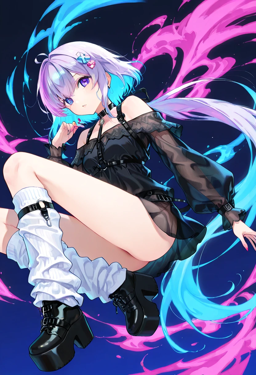 opening legs，Bunny ears，No underwear， the feet，is shy，sitted， Feet，Exposed genitals，clear liquid，Bigchest，Black fully transparent panties，soaking wet，A pink-haired，Hold your thighs from behind with your hands