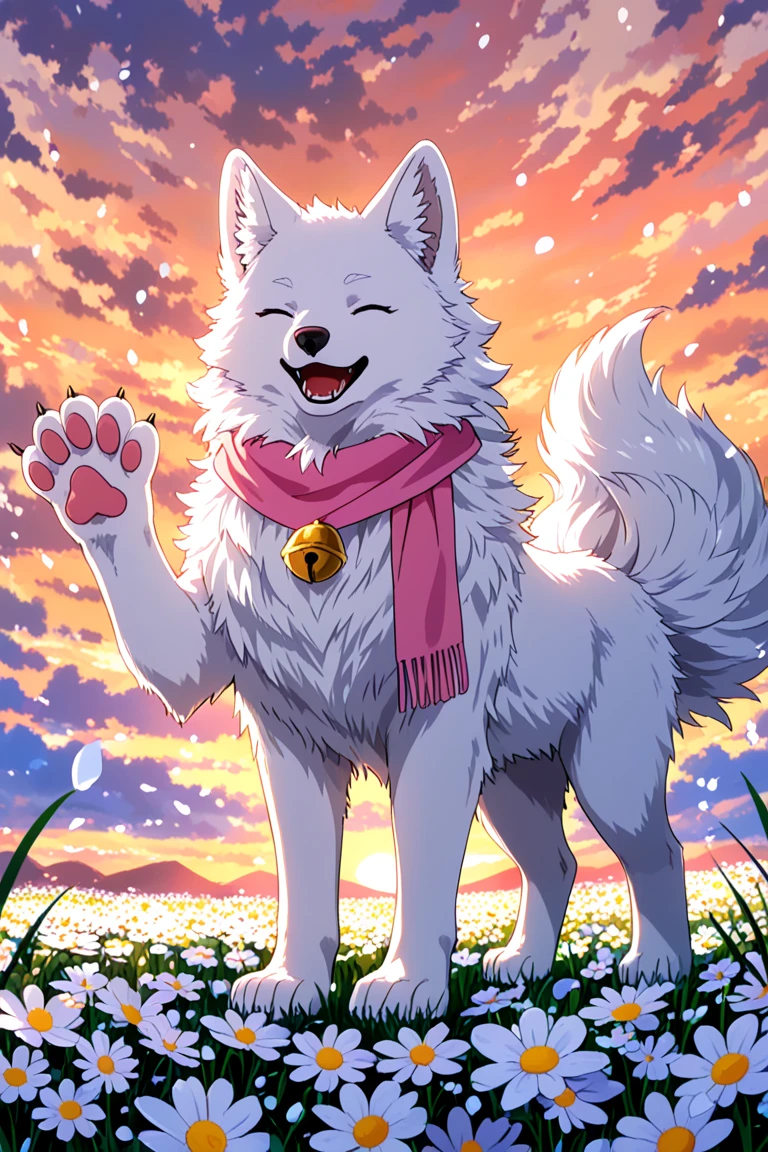 kemoshota, best quality,best resolution,(fluffy anthro furry :1.6),(young :1.6), dog shota, dachshund, white fur, naked, heavy breath, plenty drool, dynamic angle, 6 year old boy,Masterpiece,cub,best resolution, white hair boy, ears, tail, pubic fur, sweating, full face blush, naked towel, Solo, kemono, blushes, look at camera, smile open mouth, standing on mouth, view from mountain, cloud fog background, sunrise time, tony tony chopper, beautiful contrast of light and dark, tiny small flaccid phimosis