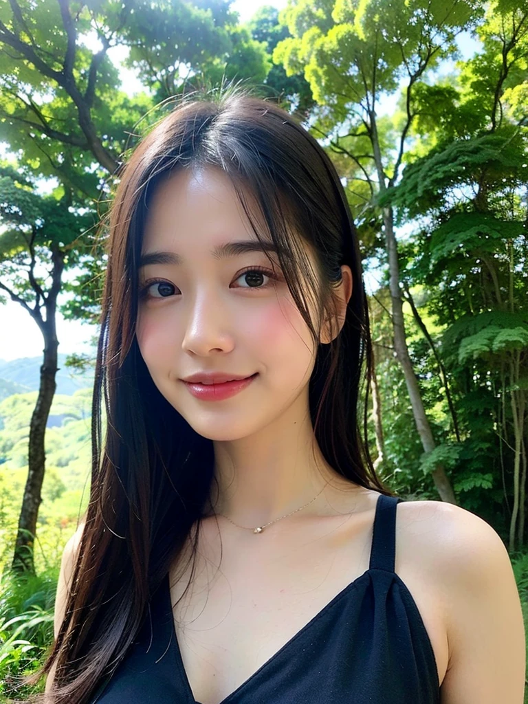 ((Highest quality)), ((masterpiece)), (detailed),Perfect Face,Japanese,landscape,Beauty,Small cleavage,cute