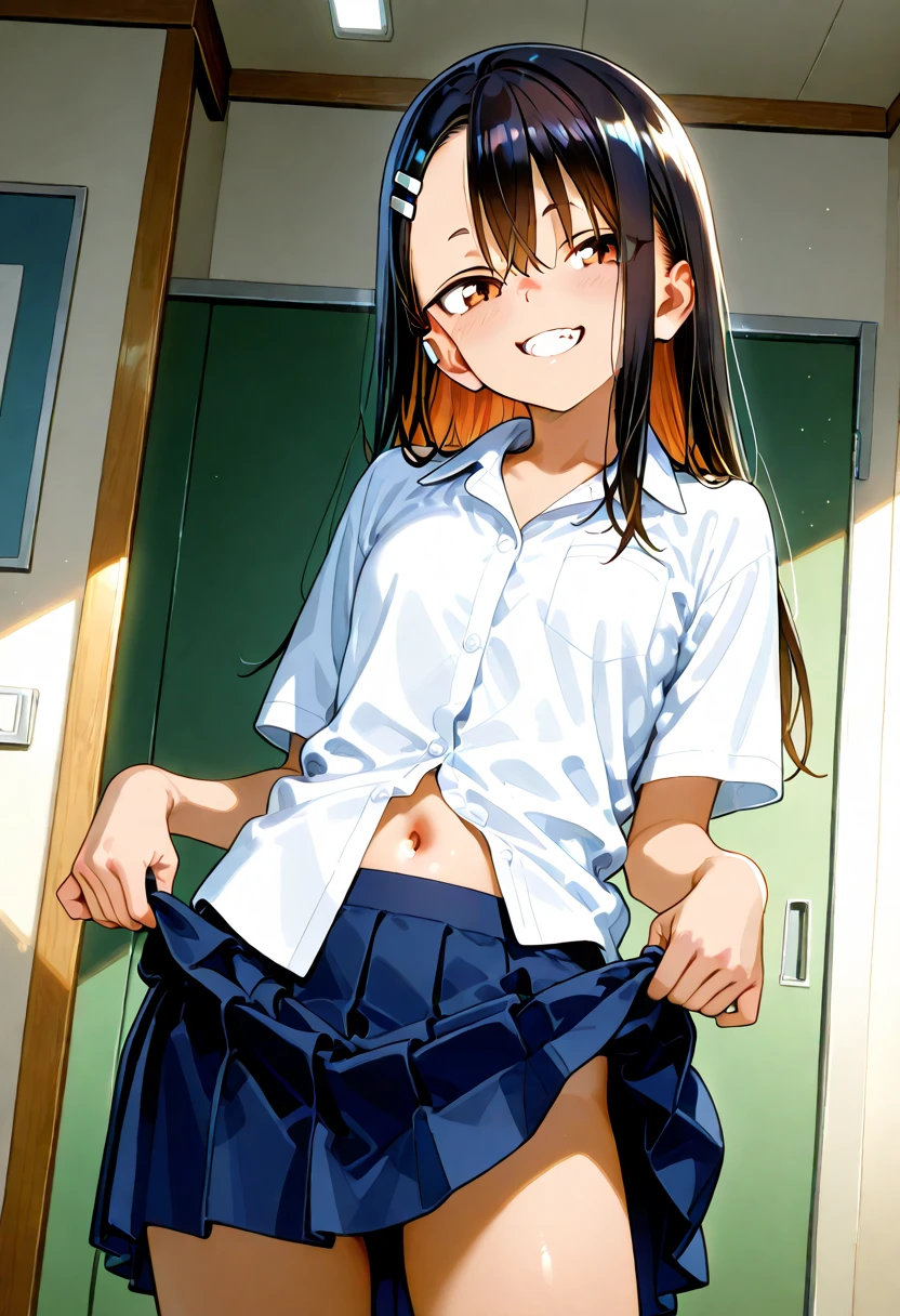 brown gal,open cloth,Expressionless,((stand upright)),alone,,looking at the viewer,Rin Shibuya,perfect anatomy,((Looks like a whole body from head to toe)),((white background)),massive ,shiny skin,Looks like a whole body,small,drooping breasts,school uniform,alone,one girl,lower chest,belly button,school uniform,Continue,cum shot,close-up of ,massive semen,shiny skin,Looks like a whole body,small,drooping breasts,Uniform exposure