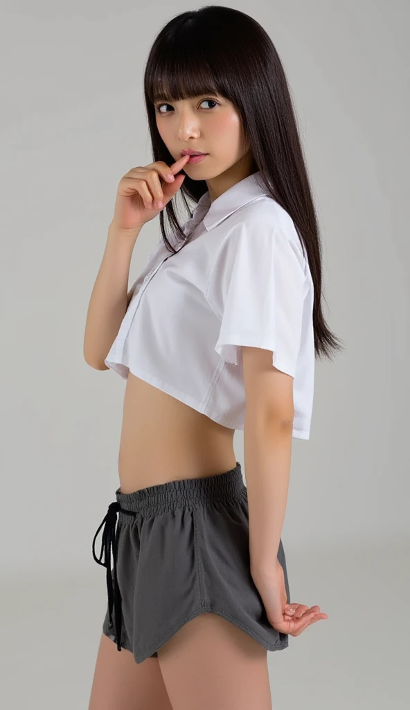 realistic, very detailed CG 통합 8K Dendenden 배경화면, illy details, High-quality RAW color photos, professional photography, (8K, RAW photos, top quality, table top: 1.2), (realistic, realistic: 1.37), transcendent beauty, young and cute, mix, shiny skin, big bust, half exposed chest, (cleavage of breasts:1.2), (fair face:1.2), best quality, Ray Tracing Reflections, very detailed, high resolution, hyper detail, very detailed, fancy, (multi style box t-shirt:1.5), (jogger pants shorts:1.2) , (depth of field), (two tone hair), (SamDoesArt1:0.4), (egypt travel), particle, lively, bright, (Curly hair), colorful, (Style - Jogger short pants:0.6)