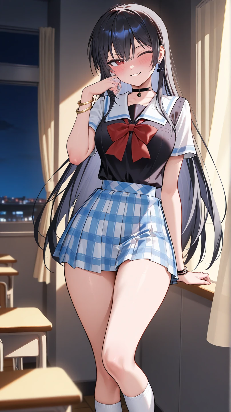 cute little、Amazing beautiful girl,female high-school student、 Anime style, 、17 age、on the bed、A dark-haired、Straight hair、Glamour、Colossal tits、de pele branca、wide-open legs、Very embarrassing、red blush。 Best Quality , Textured skin、 high details, High quality,Semi-long hair、No shoes,I can see the belly button、nudde、fullnude,pubick hair、Black short socks、Pubic area、 hair、Open the crotch,、Tsurime,Anime-style eyes,Anime-style nose,Anime-style mouth、Turn your pubic area towards me、eye glasses、Highlights in the eyes、The pubic area is open,Lots of pubic hair、Ass hole、night lights、I want you to smell my pubic area、Camera view from below、lightsmile、Tempting、white shirt、Blue tie、