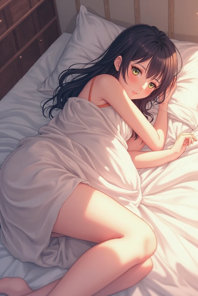 on side, bed