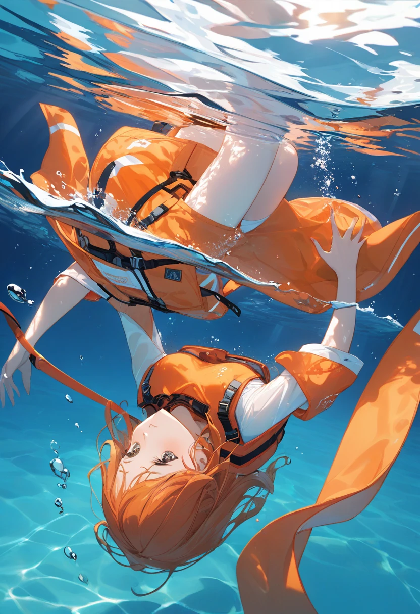 (Masterpiece, Best Quality:1.3), highres, (8k resolution), (ultra-detailed:1.1), madgod, stop motion, very nice redhead girl with enormous visible breasts plays with her satisfier toy underwater on the bottom of the ocean with loads of coral around her. She is wearing a white, very short dress that shines through underwater. she is wearing divers gear to stay underwater. photorealistic 1.4, naughty 1.4, dirty 1.2