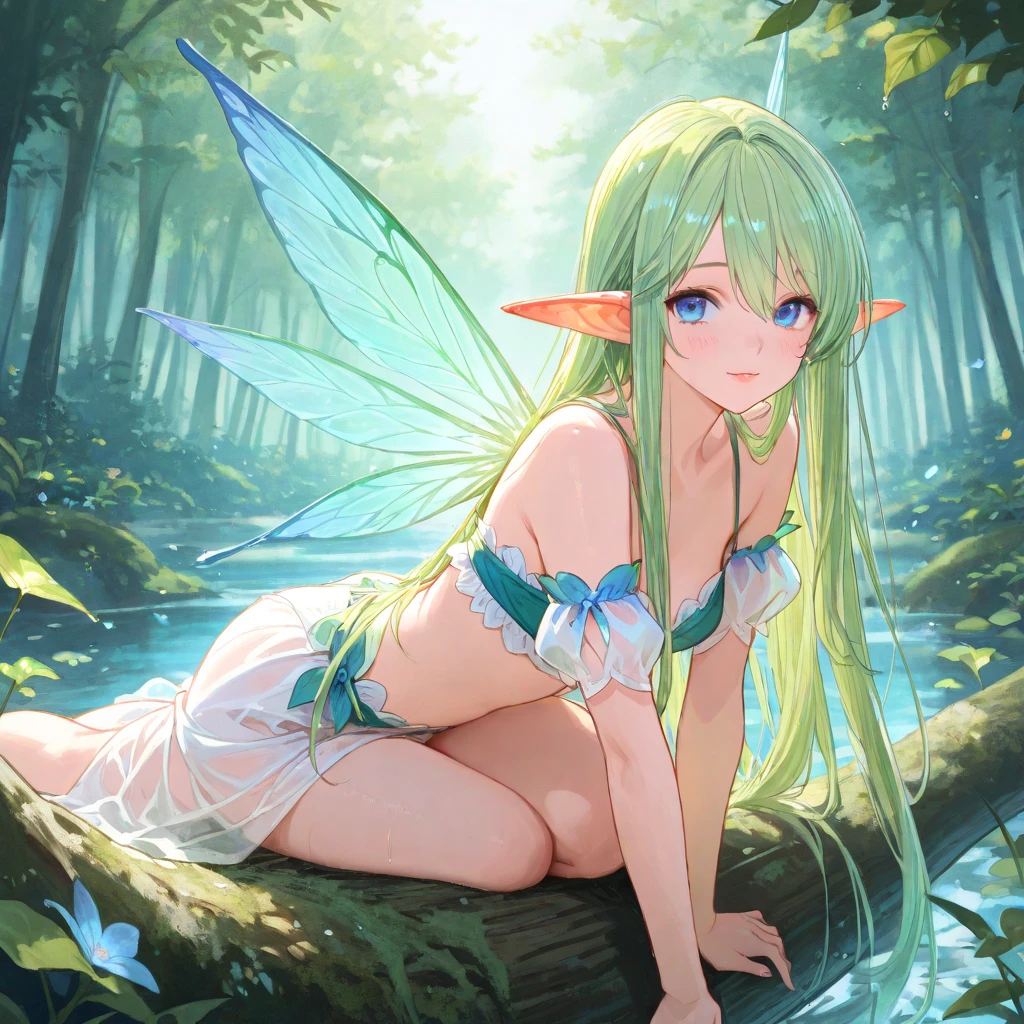 Fairy　lake　Fantasy　Transparency　Beautiful girls　ephemeral