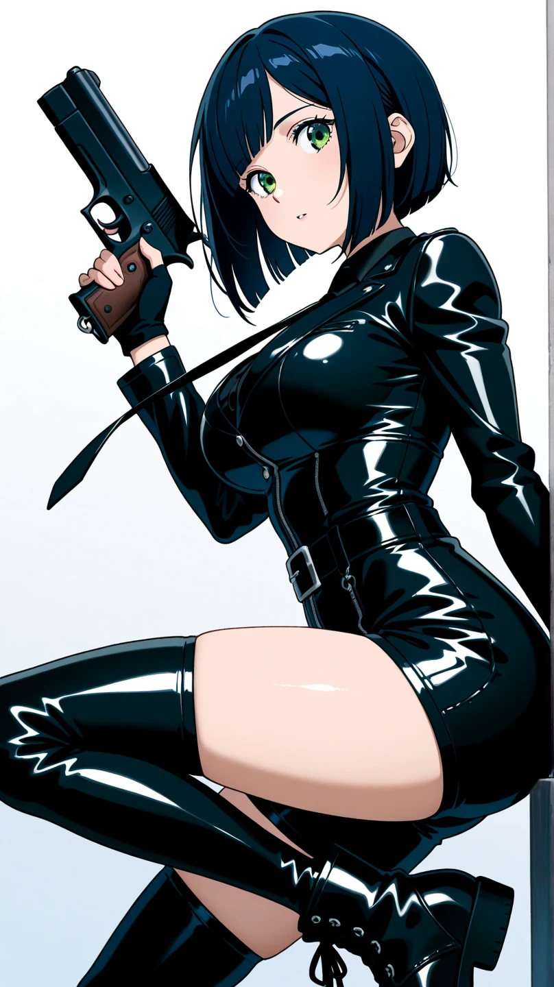 Nico Robin, short tight black dress, beautiful legs, perfect body, big breasts, small waist, Wide hips. Web Stockings. to become night. wooden boat