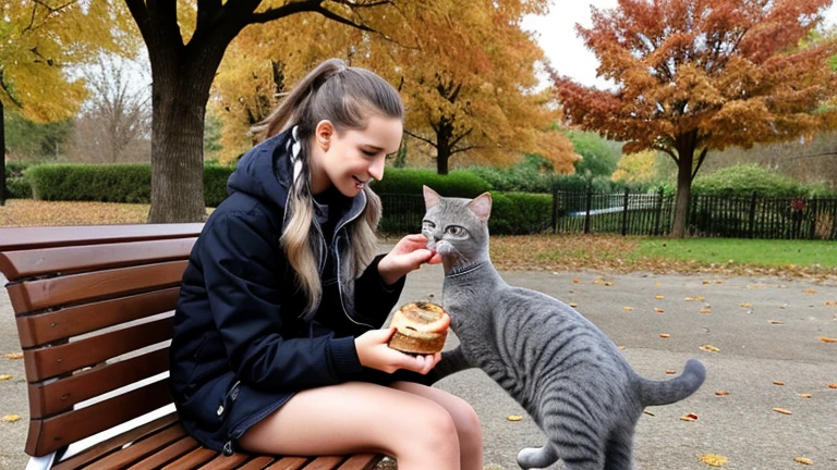 A blonde teenager sick from pollen, eating oysters in bed, tabby cat at her feet