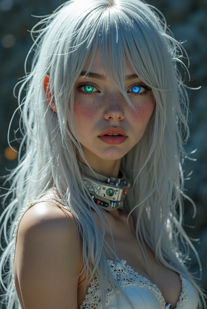 28 years old, gorgeous cute white european Russian ultra hot girl,sexy seductive smirking , (white pale skin:1.5), (messy blue bangs long layered hair:1.4), (realistic:1.4), a woman with tattoos on her shoulder and a gray transparant mini short dress, girl with tattoos,  (masterpiece:1.0), (best_quality:1.0), ultra high res,4K,ultra-detailed, photography, 8K, HDR, highres, absurdres:1.2, Kodak portra 400, blurry background, bokeh, lens flare, (vibrant_color:1.2),professional photograph, (beautiful_face:1.5),(narrow_waist). --v 6