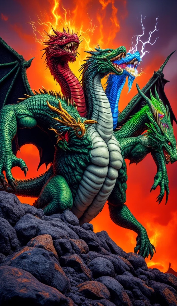 I want you to make a dragon with orange colors , azul claro brIlhoso e verde claro e no dragão escrIto SparkWave A.I