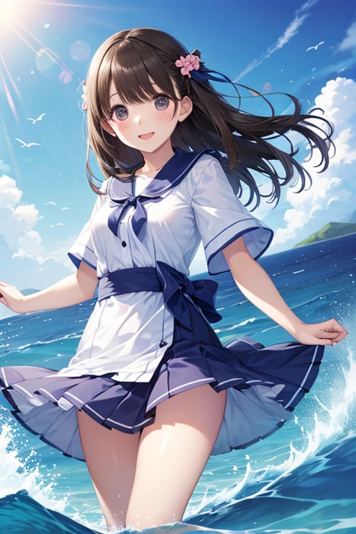 Super cute striped briefs，Wet sailor suit，yogurt